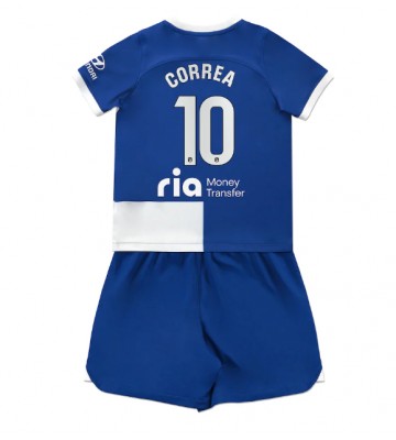 Atletico Madrid Angel Correa #10 Koszulka Wyjazdowych Dziecięca 2023-24 Krótki Rękaw (+ Krótkie spodenki)